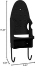 Woolite Wall Mount Iron and Ironing Board Organizer | Fits Most Irons | Holds T-Shaped Ironing Boards | Laundry Room Storage | Black...