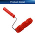 Auniwaig Embossing Rubber Paint Roller Brush Red 12.59 inch for Household Wall Painting Roller EG171T Painting Roller Brick Pattern Roller DIY Wal...