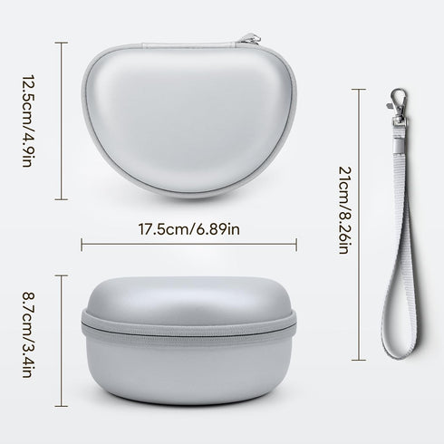 Yinke Case for Beats Solo3/ Solo 4 On-Ear Headphones, Portable Travel Hard Shell Storage Bag (Silver)...