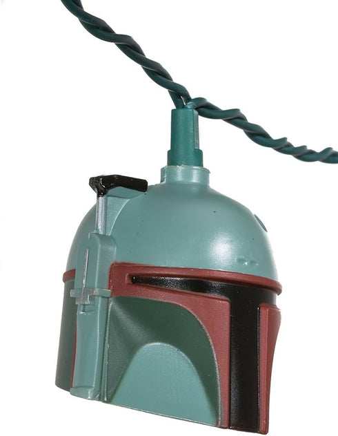 STAR WARS Kurt Adler 10-Light Boba Fett Helmet Light Set...