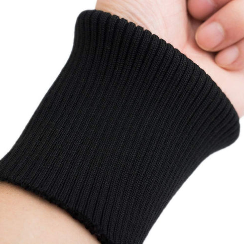 Tong Gu Leg Opening Cuffs Ribbed Trims Fabric Knitted Rib Stretch Tape Tubular Rib Cuffing Replacement DIY, 35 Colours (1 Pair, Black)...