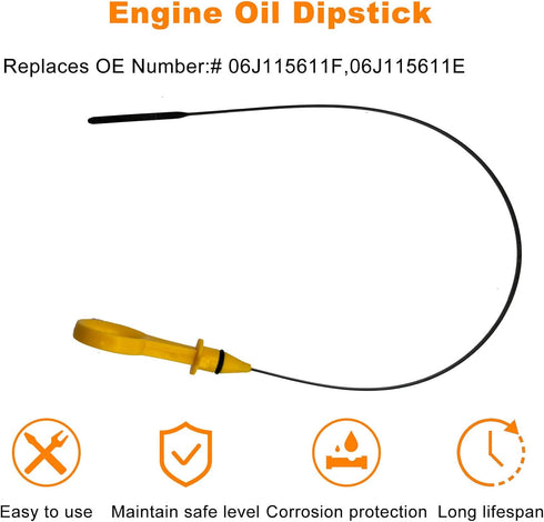 Oil Dipstick for Audi Q5 2011-2015, Passat B6 2008-2018, 2008-2013 Audi A3 Jetta, 2009-2017 A4 A5 Quattro, Audi A3 Q3, Engine Oil Level Dipstick F...