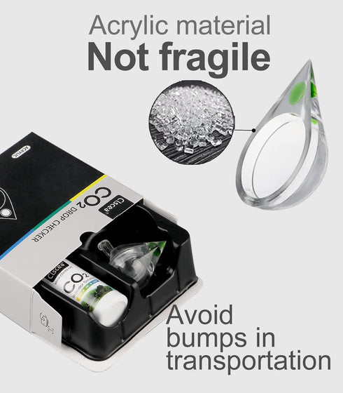 Aquarium CO2 Acrylic Drop Checker CO2 Indicator (Tear Drop & 15ml)...