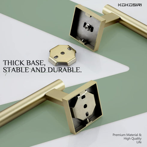 KOKOSIRI Bathroom Towel Bar Gold Hand Towel Holders Wall Mount Toilet Kitchen Cabinet Paper Holder Stainless Steel Bath Accessories, B3008BG...
