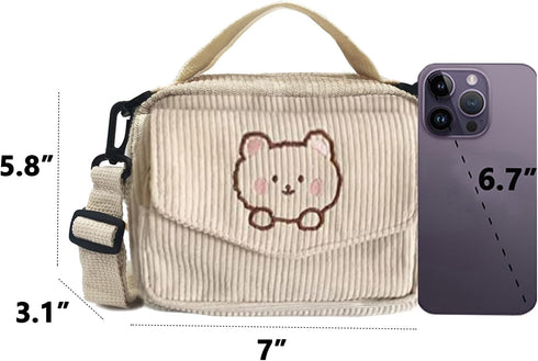 Kawaii Purse Cute Crossbody Bag Kawaii Wallet Gift for Teen Girls with Pin Accessories...