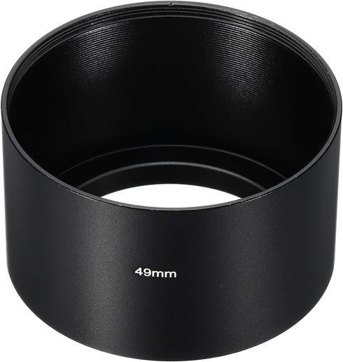 PATIKIL 49mm Lens Hood, Long Focus Frosted Surface Anti-reflective Inside Hood for Camera Lens, Black for Nikon, for Fujifilm, for Pentax, for Lei...
