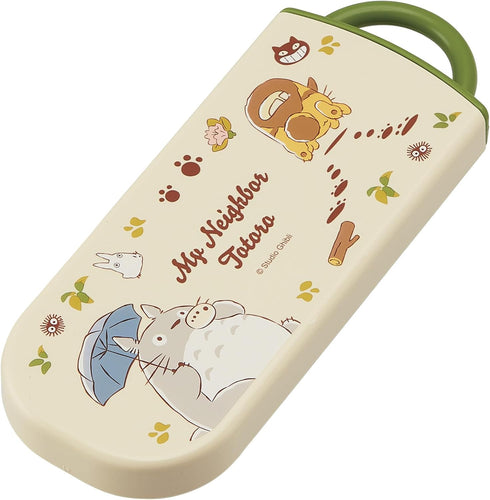 Skater My Neighbor Totoro Utensil Set - Cat Bus - Includes Reusable Fork, Spoon, Chopsticks and Carrying Case - Authentic Japanese Design - Durabl...