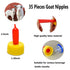 35 PCS Pritchard Nipple for Goats, Small Soft Goat Nipples Silicone Lambs Milk Drink Nipple for Feeding Sheep Goat Lamb Puppy Nursing Farm Supplie...
