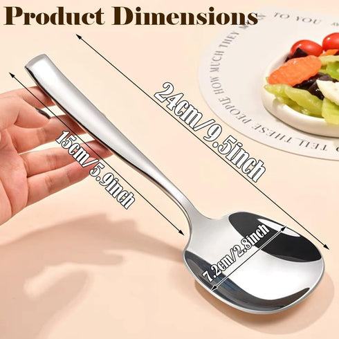 X-Large Buffet Serving Spoon,Square head Spoon,316L Stainless Steel Heavy duty Serving Spoon,Dishwasher Safe 9.5 x 2.8 inches 1Pack...