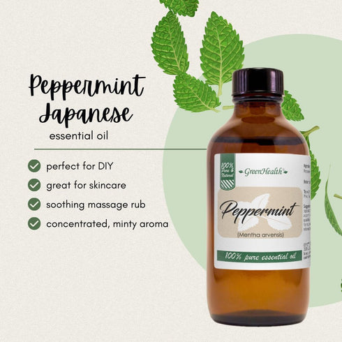 Peppermint Essential Oil - 4 fl oz - 100% Pure Essential Oil - GreenHealth...