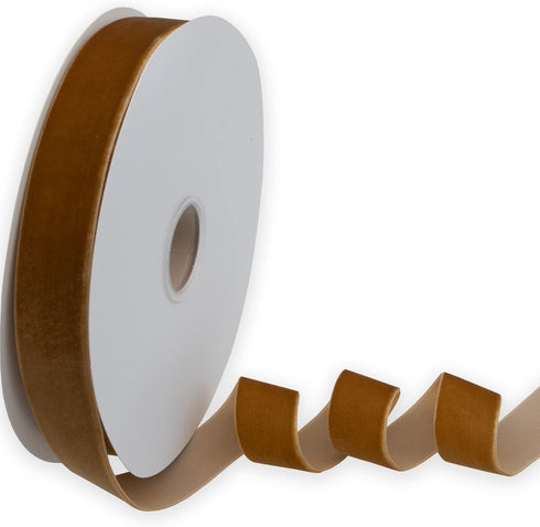 Nylon Velvet Ribbon Single Faced,1 Inch X 25Yards Spool (Ginger)...
