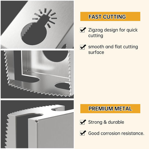 Square Slot Cutter for Dewalt & Milwaukee,Stainless Steel Square Hole Cutter Rectangle Slot Cutter,One Step Cut-in Single Gang Wall Boxes Outlet C...