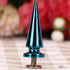 HEEPDD 10Pcs 10x26MM Large Size Cone Spikes Punk Rivets Stud Screw Tree Shape Back Spikes for DIY Leather Shoes Jacket Craft Garment Bag(Blue)...