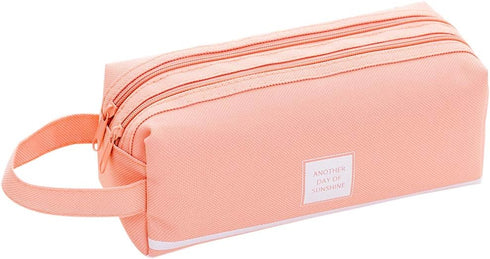 iSuperb Portable Pencil Case Large Capacity Dual Zipper Organizer Storage Pouch Pen Bag Compartments Cosmetic Bags for Office Women...