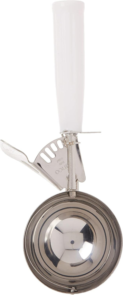 Winco ICD-6 No.6 Ice Cream Disher with Plastic Handle, White...