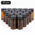 stonylab Brown Glass Sample Vials with Cap, Screw Cap Sample Vials Amber Glass Liquid Sampling Bottle Reagent Bottle with Screwcap, Capacity 20 ml...