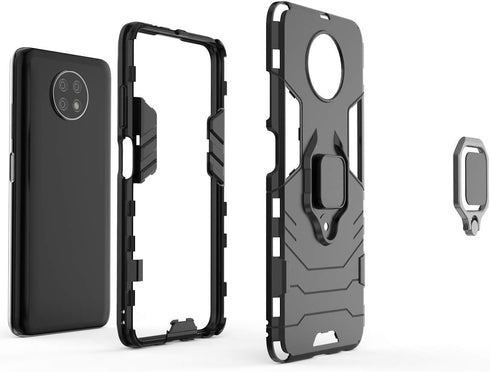 Case for Xiaomi Redmi Note 9 5G Case Cover,Bracket Shell Case for Xiaomi Redmi Note 9 5G M2007J22C Case Black...