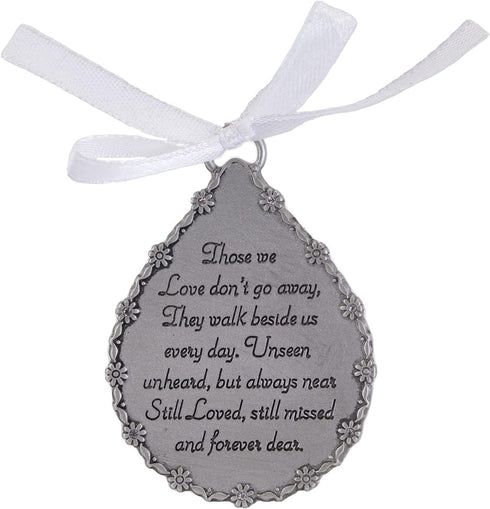 Cathedral Art (Abbey & CA Gift Tear-Shaped Memorial Ornament, One Size, Silver,Christmas...