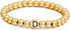 YBMYCM Letter Beaded Bracelets Initial Bracelets 14K Gold Plated Stretch Bracelets for Women Jewelry...