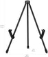 Amazon Basics Tabletop Instant Easel, Black Steel Table Top Easels for Display, Adjustable & Portable Tripod for Paintings, Signs, Posters...