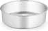 TeamFar Round Cake Pan, 8’’ x 3’’ Stainless Steel Deep Baking Roasting Cake Pan for Birthday Party Wedding, Non-Toxic & Heavy Duty, Deep & Straigh...