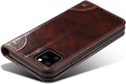 SINIANL Compatible with iPhone 11 Pro Max Leather Case Wallet Folio Case Book Design Magnetic Closure with Stand and ID Holder Credit Card Slots f...