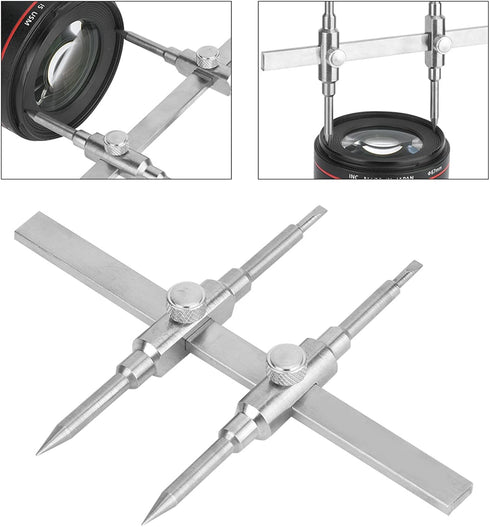 Stainless Steel Lens Wrench, Double Camera Lens Repair Wrench, Camera Lens Removal Tool for disassembling and maintaining 10 to 130mm lenses...