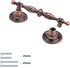 GOLDENTIMEHARDWARE (6 Pack) 2.5" Vintage Drawer Pulls Antique Copper Cabinet Handles Euro Style,Antique Dresser Pull Kitchen Furniture Handle Bedr...
