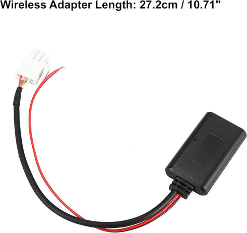 X AUTOHAUX Bluetooth Wireless Adapter Audio Radio Stereo Music Aux Cable Adapter 3 Pin for Honda GL1800 Goldwing...