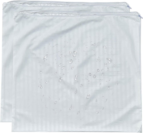 Feather Proof Euro Pillow Protectors 24x24 Set of 2 Waterproof Cover for Goose Down Square Throw Pillows 2 Pack...