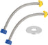 Flexible Toilet Water Supply Line 12inch,Stainless Steel Braided Hose With 3/8 Female Compression Thread x 7/8 Female Ballcock Thread?2pack...