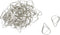Silver Water Drop Shape Paperclips 1.0mm Wire Diameter Metal Paper Clips for Office Supplies 50pcs(30x20mm)...