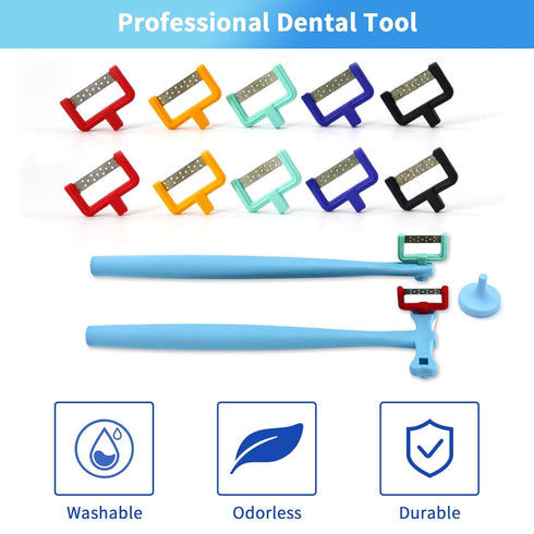 Complete IPR Kit for Orthodontic Treatment, Interproximal Enamel Reduction Set with Manual Handpiece and Assorted Polishing Strips | Dental Tool f...