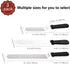 Icing Spatula Metal Stainless Steel for Kitchen Cake Baking Decorating,Sorxine Angled Icing Spatula Set of 3 with 6", 8", 10" Blade (Black2)...