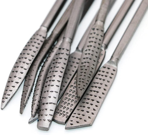 Wood Files and Rasps 8 PCS 5.5 X 200mm Double Ended Riffler Wood Rasp File Set Riffler File Set Woodworking Carving Rasping Coarse Rasps and Files...