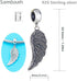 Angel Wing Charm 925 Sterling Silver Wing Pendant Feather Charm Lucky Bracelets Charm...