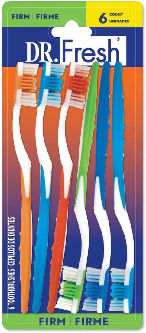 Dr. Fresh 6 Pack Firm Toothbrushes...