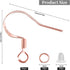 200 PCS/100 Pairs Rose Gold Tone Earring Hooks 925 Sterling Silver Plated Hypoallergenic Ear Wires Fish Hooks with 100 PCS Silicone Earring Backs ...