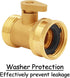 2PCS Brass Garden Hose Shut Off Valve Heavy Duty 3/4 Inch GHT Threaded Water Hose Ball Valve with Washers for Outdoor Lawn and Gardening Hoses Con...