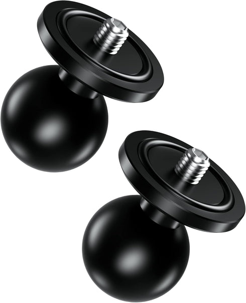 BRCOVAN 2 Pack, Aluminum Alloy 1'' Ball Adapter with 1/4"-20 Threaded Stud for Action Camera & Camcorder Compatible with RAM Mounts B Size 1'' Bal...