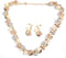 ZJchao 3pcs Fashion Jewelry Set, Pearl Crystal Fashion Eyes Drop Earrings Necklace for Dating, Party, Fashion Show...
