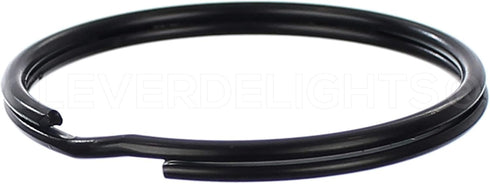 CleverDelights 2" Key Rings - Dark Black Color - 10 Pack - Large Split Key Rings - 2 Inch...