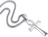 Stainless Steel Coptic Ankh Cross Religious Pendant Necklace for Men Women, 20-24 Inches Chain...