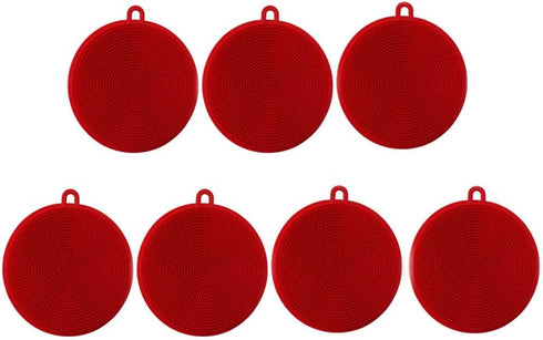 7 PCS Silicone Dish Scrubber, Kitchen Sponges, Silicone Sponge,Dish Brush, Dish sponges, Silicone Sponge Dish Sponges, Kitchen Sponge Double Sided...