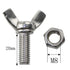 6pcs M8 1.25x20mm Stainless Steel Butterfly Screws with 6pcs Nuts Hand Tighten Toolless Adjust Bolt Butterfly Wing Head Thumb Screws...