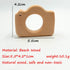 Lovely Cartoon Wood Camera Teether Toys Pure Natural Animal Teething Shape Beech Wooden Handmade Pattern Accessory DIY Jewelry Making Necklace Pen...