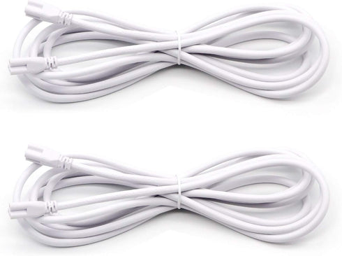 T5 T8 Extension Cords, 10 ft 3 Meter Connector Cord, 3-Prong Extended Power Cable for Integrated LED Tube Light, Single LED Shop Garage Light Fixt...
