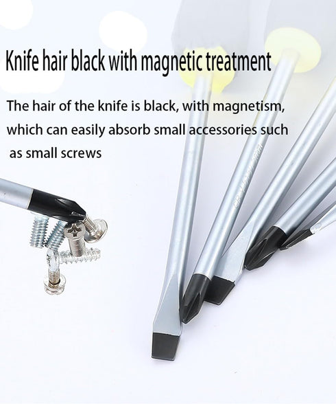 Flat head screwdriver, Phillips screwdriver, long handle screwdriver, suitable for car repair, plumbing repair, toy repair...