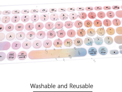 Ultra Thin Silicone Keyboard Cover for Logitech K380 Multi-Device Bluetooth Keyboard Protective Skin-Pink Ink...