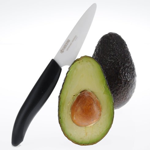 Kyocera Advanced Ceramic Revolution Series 3-inch Paring Knife, Black Handle, White Blade...